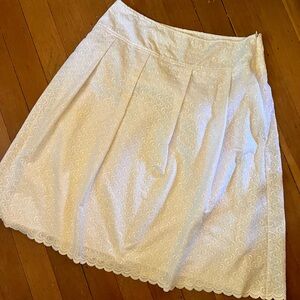Sag Harbor White Embroidered Skirt Women’s 18 Bridal Graduation Cottage Coastal